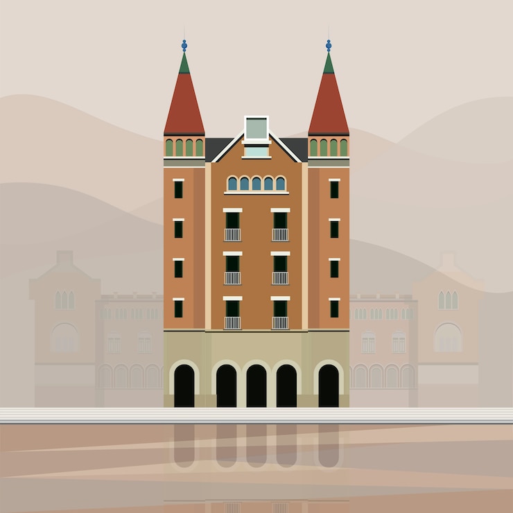 Kostenlose Vektor illustration von casa de les punxes