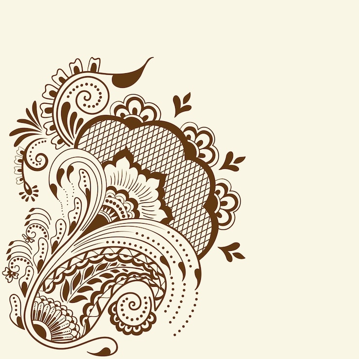Kostenlose Vektor illustration von mehndi-verzierung