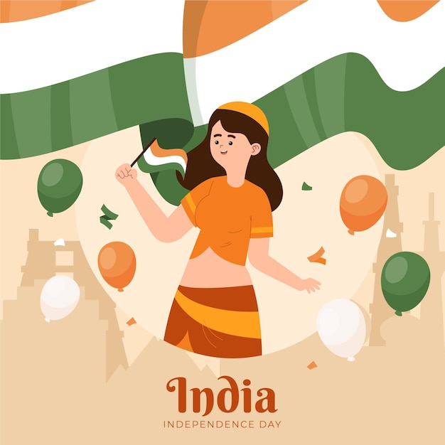 Illustration zum indischen Unabhängigkeitstag