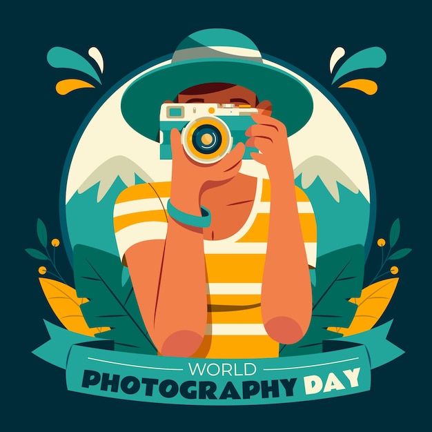 Illustration zum Tag der flachen Weltfotografie