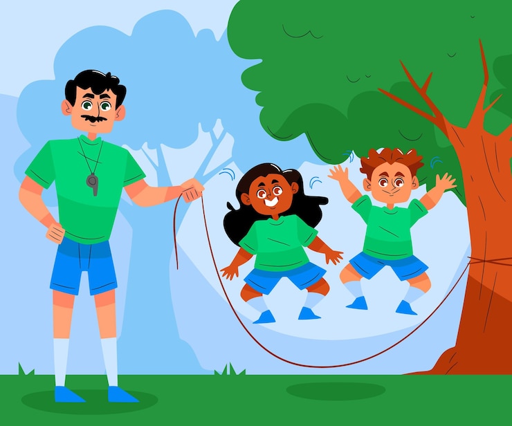 Kostenlose Vektor illustration zum tag des sportunterrichts