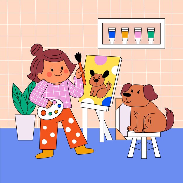 Illustration zum Welttag der flachen Kunst