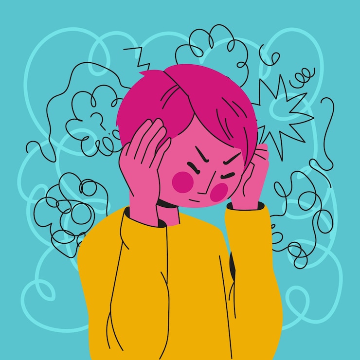 Kostenlose Vektor illustration zur sensibilisierung für den welttag der psychischen gesundheit