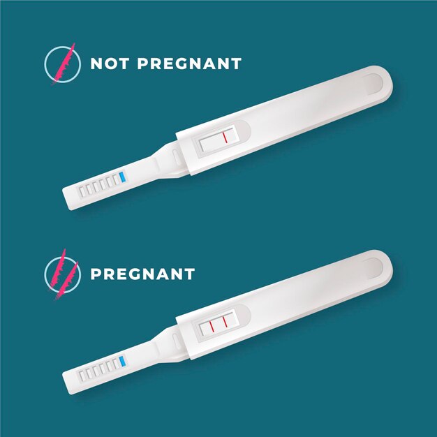 Illustrationskonzept für Schwangerschaftstests