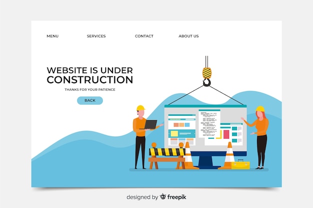 Im bau landing-page-vorlage