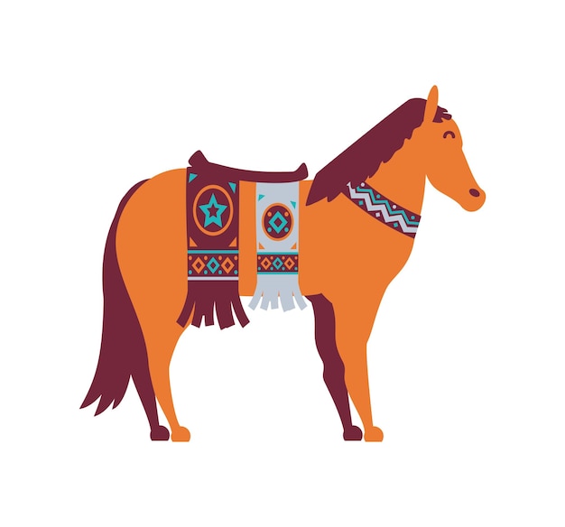 Kostenloser Vektor indianisches pferd