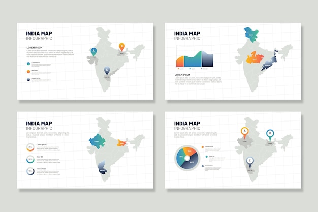 Indien karte infografiken