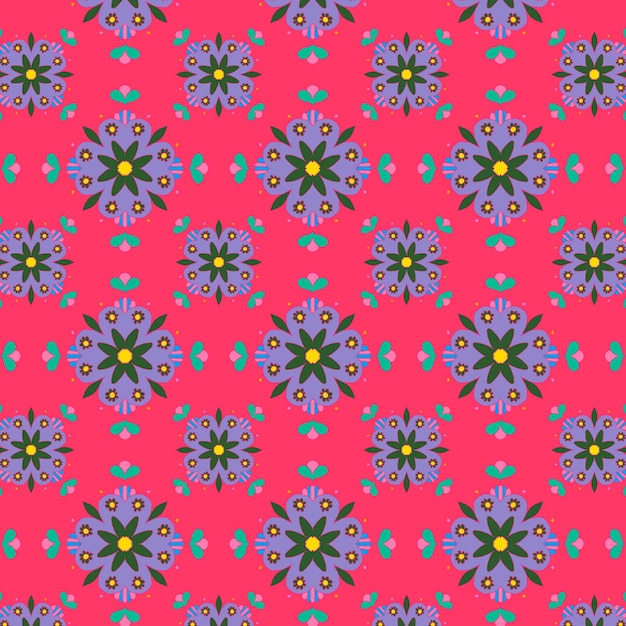 Indische mandala-blumen-vektor-muster-hintergrund