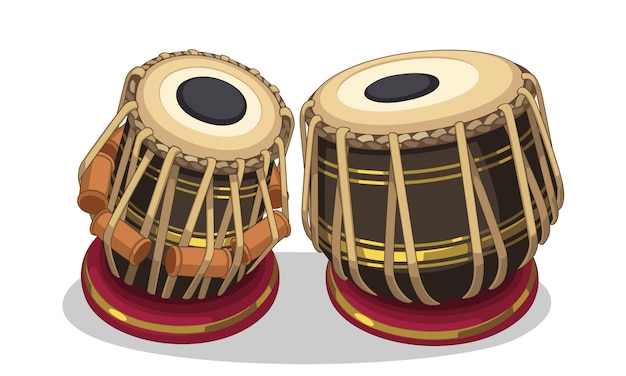 Indische Musikinstrumentillustration