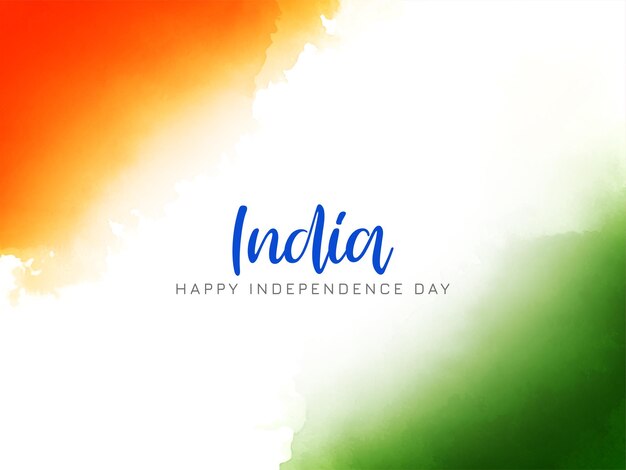 Indischer Unabhängigkeitstag 15. August Aquarell eleganter Hintergrund