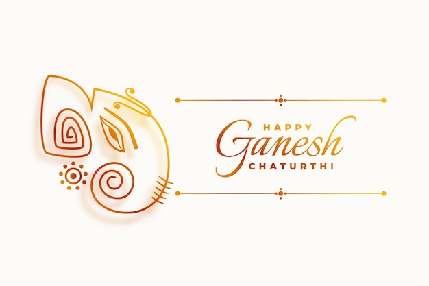 Kostenloser Vektor indisches festival ganesh chaturthi wünscht kartenbanner