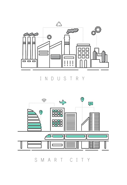 Industrie und intelligente Stadt