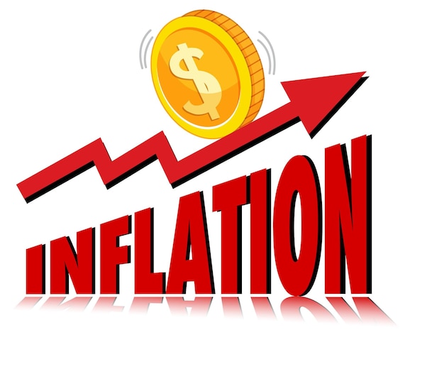 Inflation mit rotem Pfeil nach oben