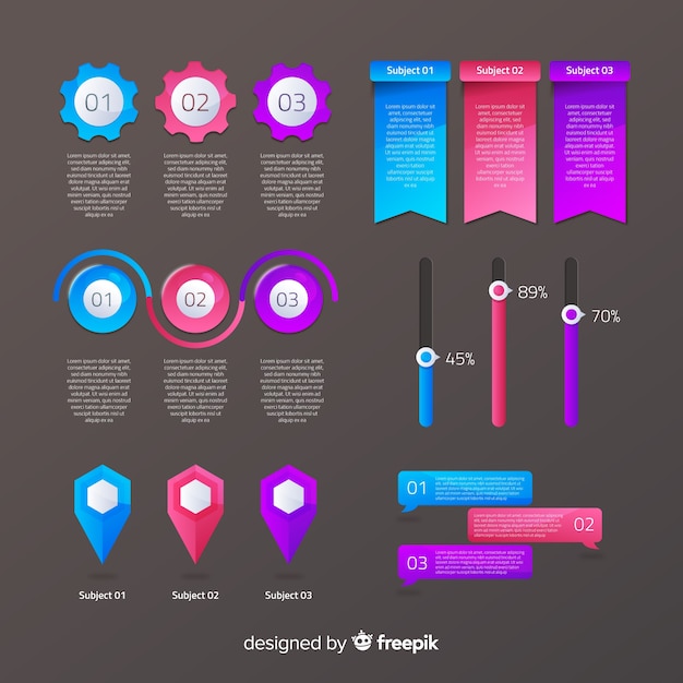 Infografic elementsammlung