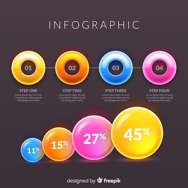 Kostenloser Vektor infografic elementsammlung