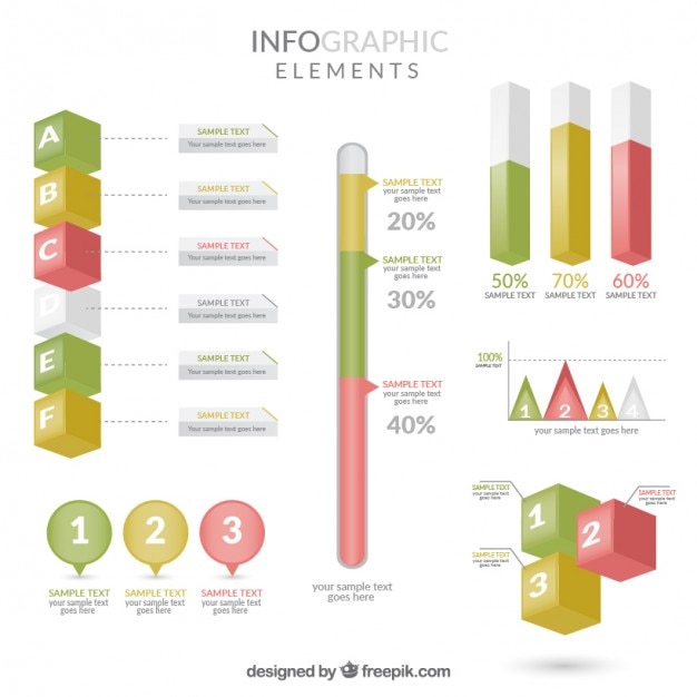 Kostenloser Vektor infografik-elemente-vorlage