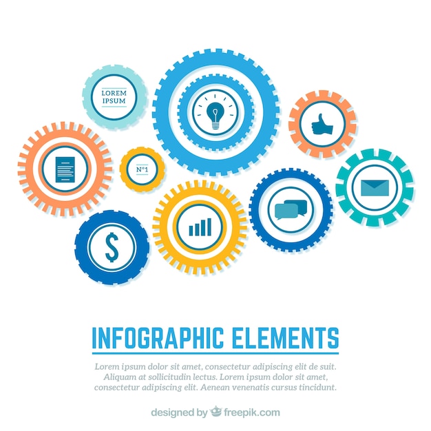 Infografik mit getriebe