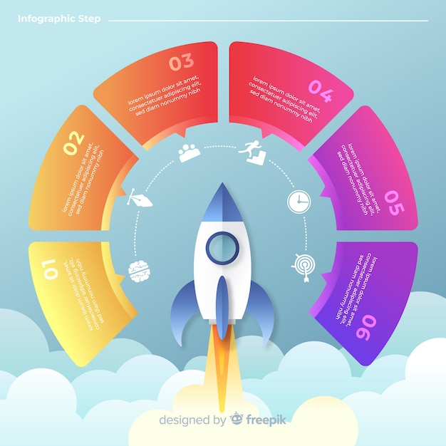 Infografik-schritte