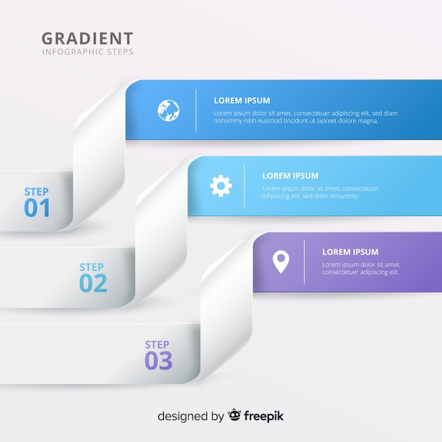 Infografik-schritte