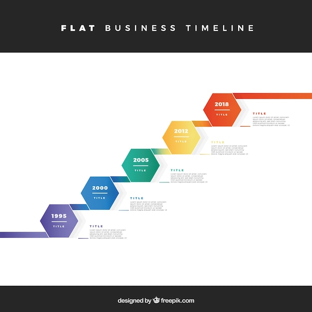 Kostenloser Vektor infografik-timeline-vorlage