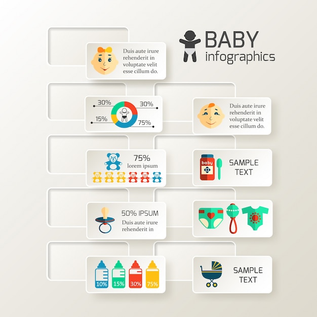 Infografik über babys