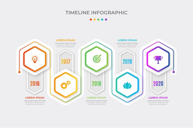 Infografik-vorlage für die verlaufszeitleiste