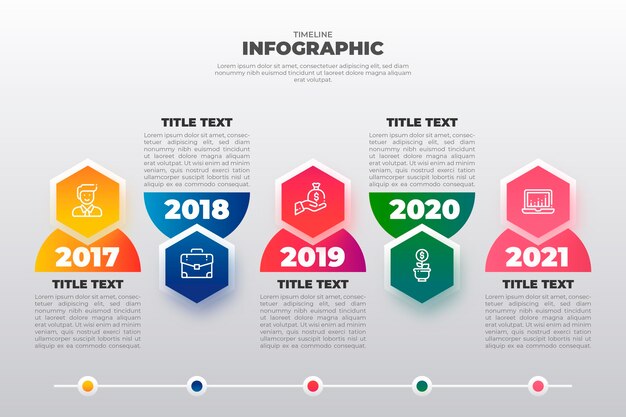 Infografik-vorlage für die verlaufszeitleiste