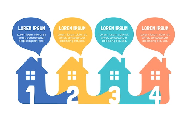 Infografik-vorlage für immobilien