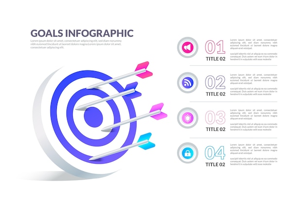 Infografik-Vorlage für Ziele