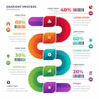 Kostenloser Vektor infografik-vorlage verarbeiten