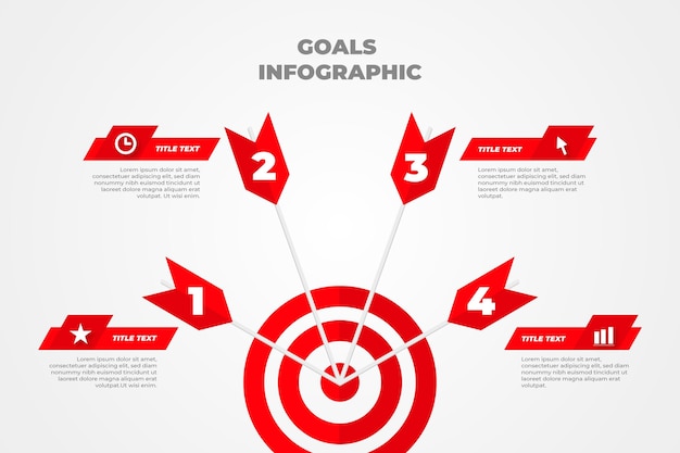 Kostenloser Vektor infografik ziele