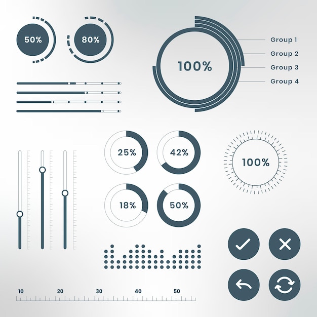 Infografik zu dashboard-geschäftsdaten