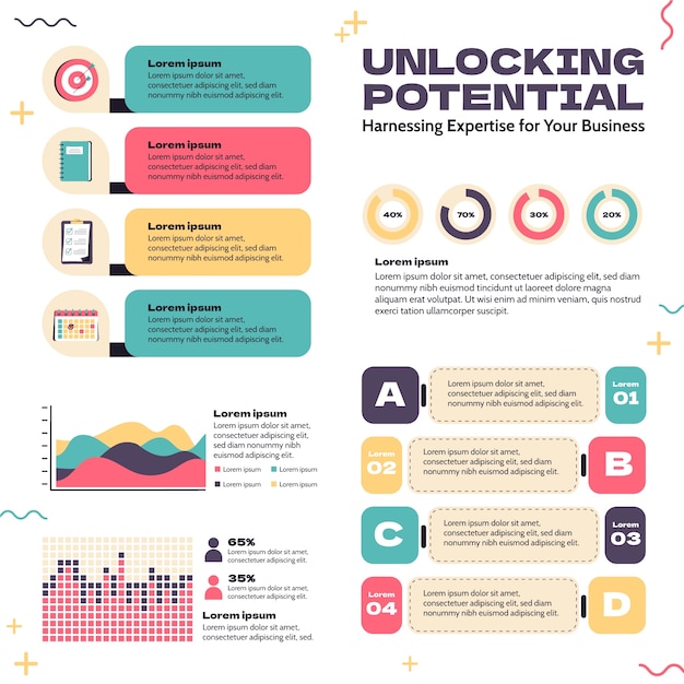 Kostenloser Vektor infografik zur finanzberatung im flachen design