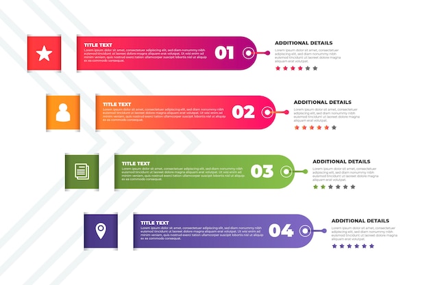 Infografikdesign mit verlaufsprozess