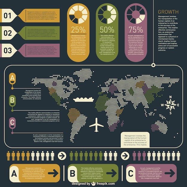 Kostenloser Vektor infografiken poster