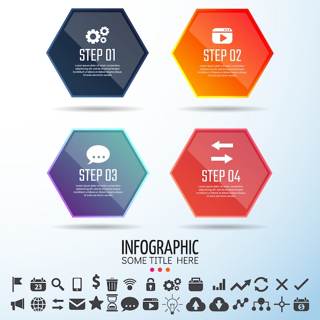 Kostenloser Vektor infografische designvorlage