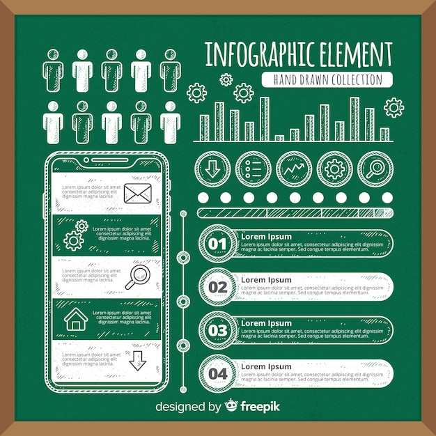 Infografische elementsammlung der tafel