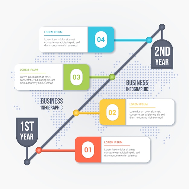 Kostenloser Vektor infografische vorlage mit optionen