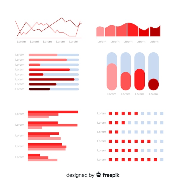 Kostenloser Vektor infographik element sammlung