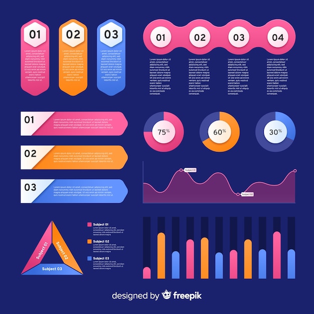 Infographik elementsammlung