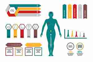 Kostenloser Vektor infographik medizinische gesundheitsversorgung