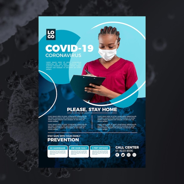 Informativer coronavirus-flyer