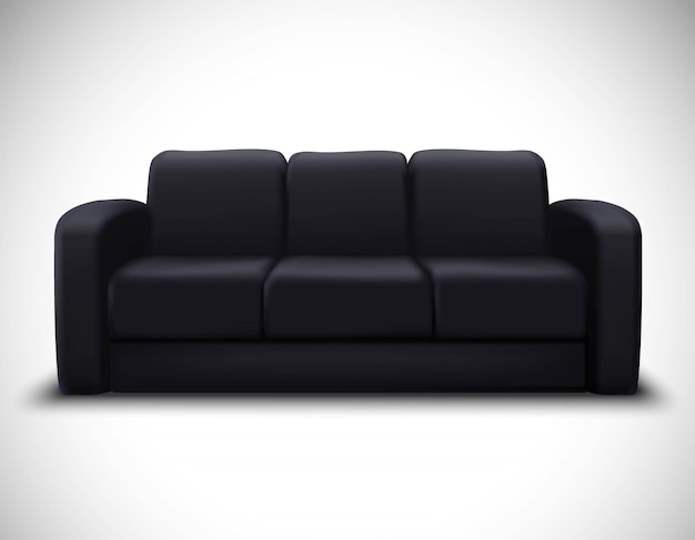 Innenmodell realistische element sofa poster