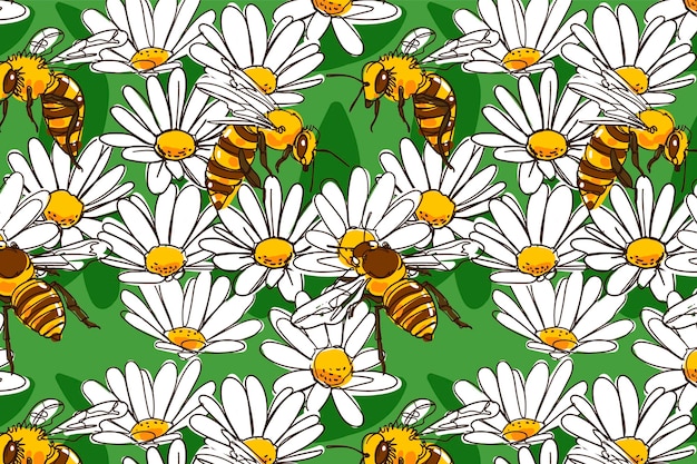 Insekten und blumenmuster