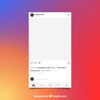 Instagram beitrag mit transparentem hintergrund