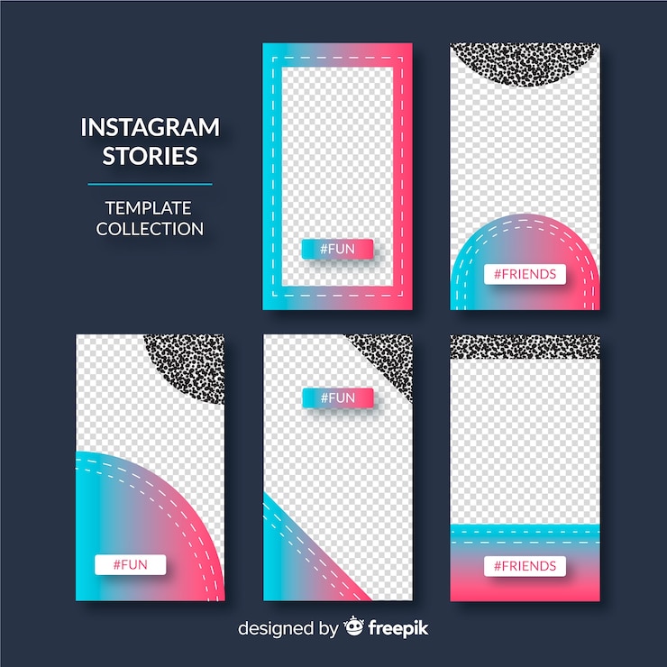 Kostenlose Vektor instagram geschichtenvorlage