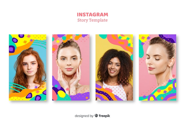 Instagram-Geschichtenvorlagen mit leerem Rahmen