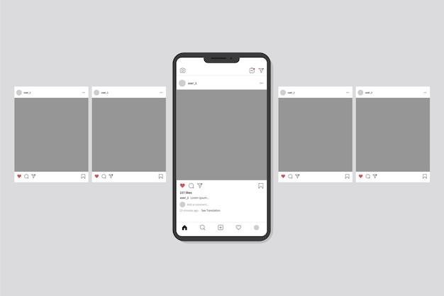 Instagram Karussell-Oberfläche