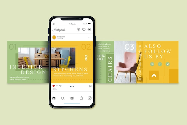 Instagram Karussellvorlagen mit Fotos
