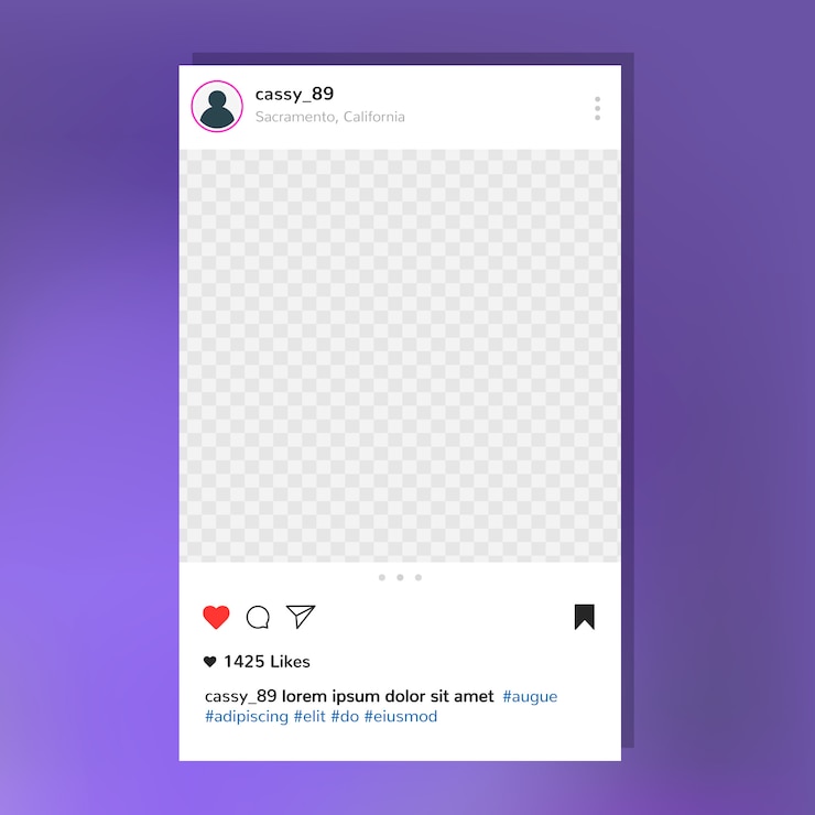 Kostenlose Vektor instagram-post-frame-vorlage